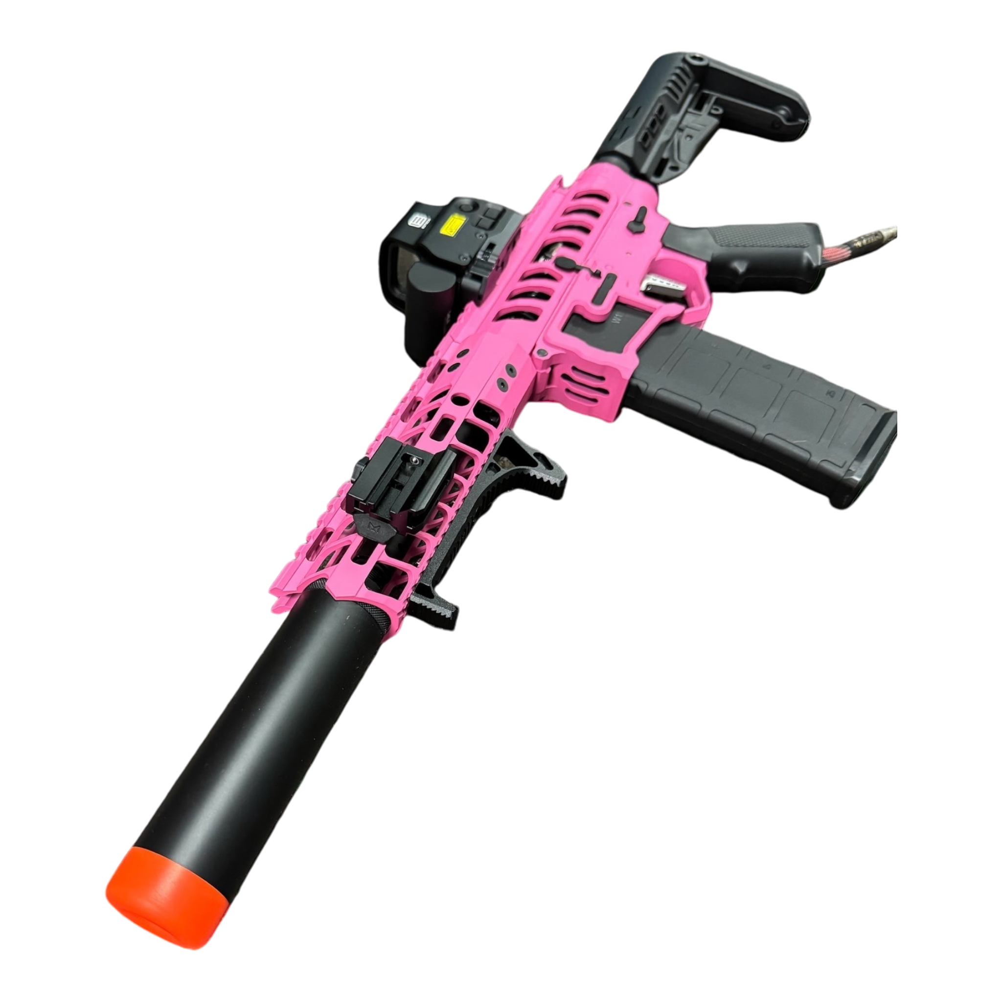 Airsoft Armory Custom Cerakote Skeletonized M4 HPA Airsoft Rifle Airsoft Armory Custom Cerakote Skeletonized M4 HPA Airsoft Rifle